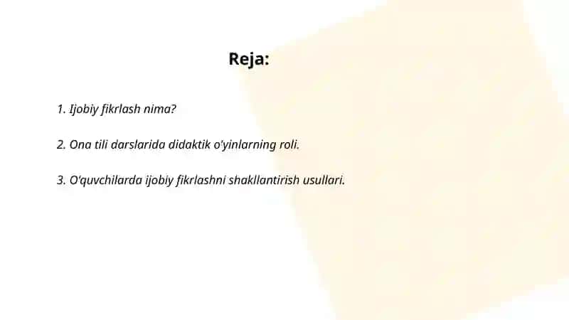 Ona tili darslarida didaktik oʻyinlar orqali oʻquvchilarni ijobiy fikrlashga oʻrgatish 2
