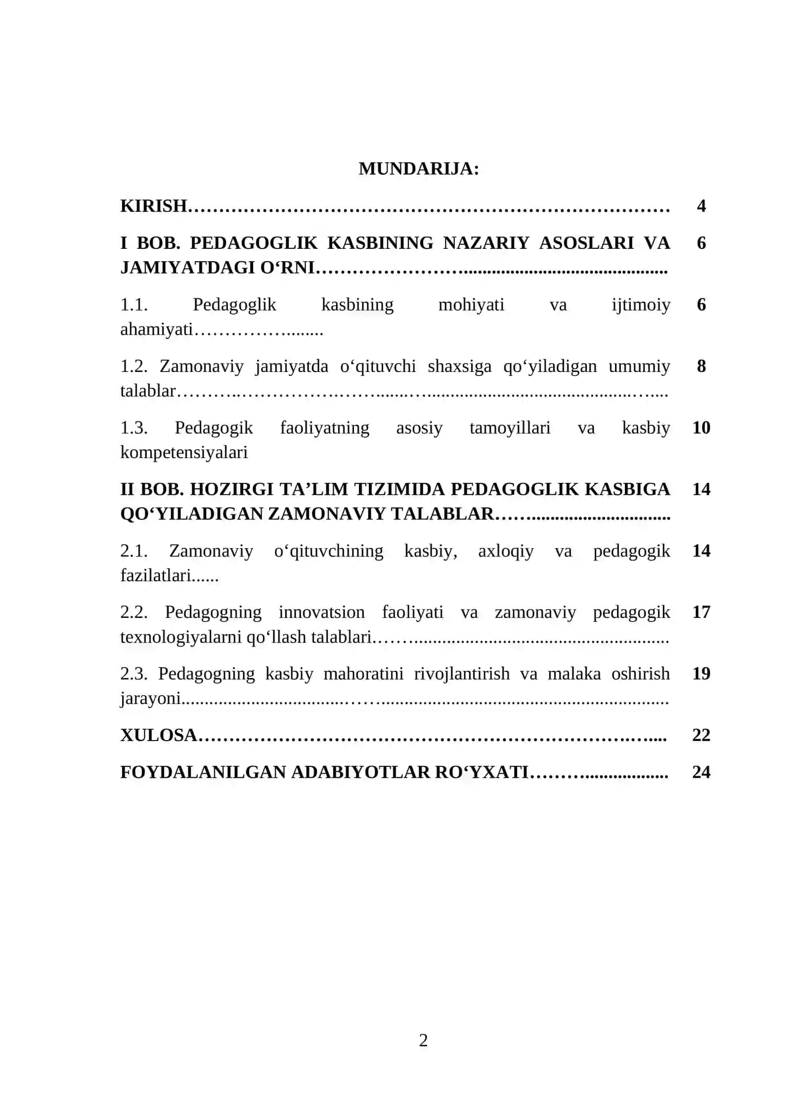 Hozirgi jamiyatda pedagoglik kasbiga qo‘yiladigan talablar 2