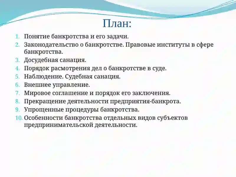 Банкротство субъектов предпринимательства 2
