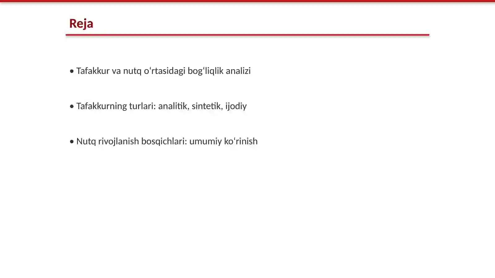 Tafakkur va nutq o‘rtasidagi bog‘liqlikni izohlang 2
