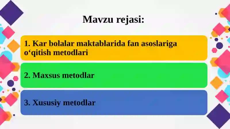 Kar bolalar maktabida o‘qitish metodlari 2