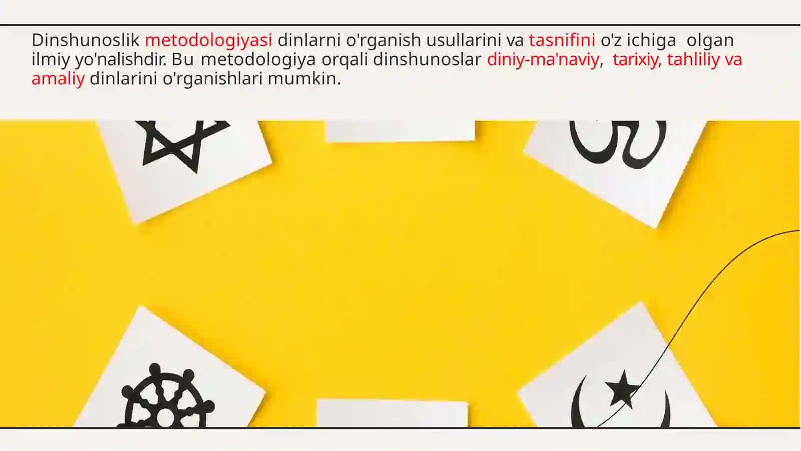 Dinshunoslik Metodologiyasi va Dinlarning Tasnifi 2