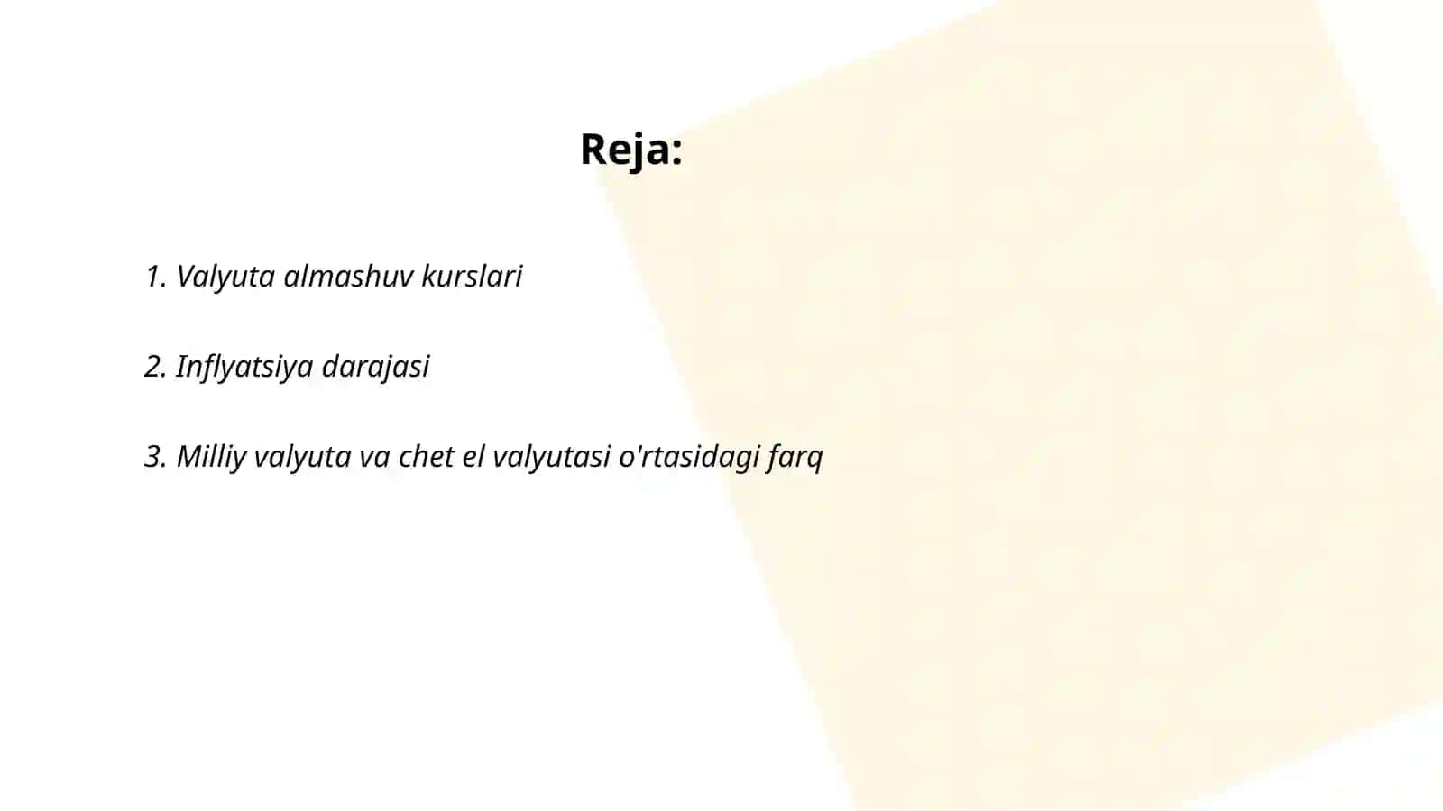 Valyutalar xarid qilish qobilyati ko'rsatkichlari 2