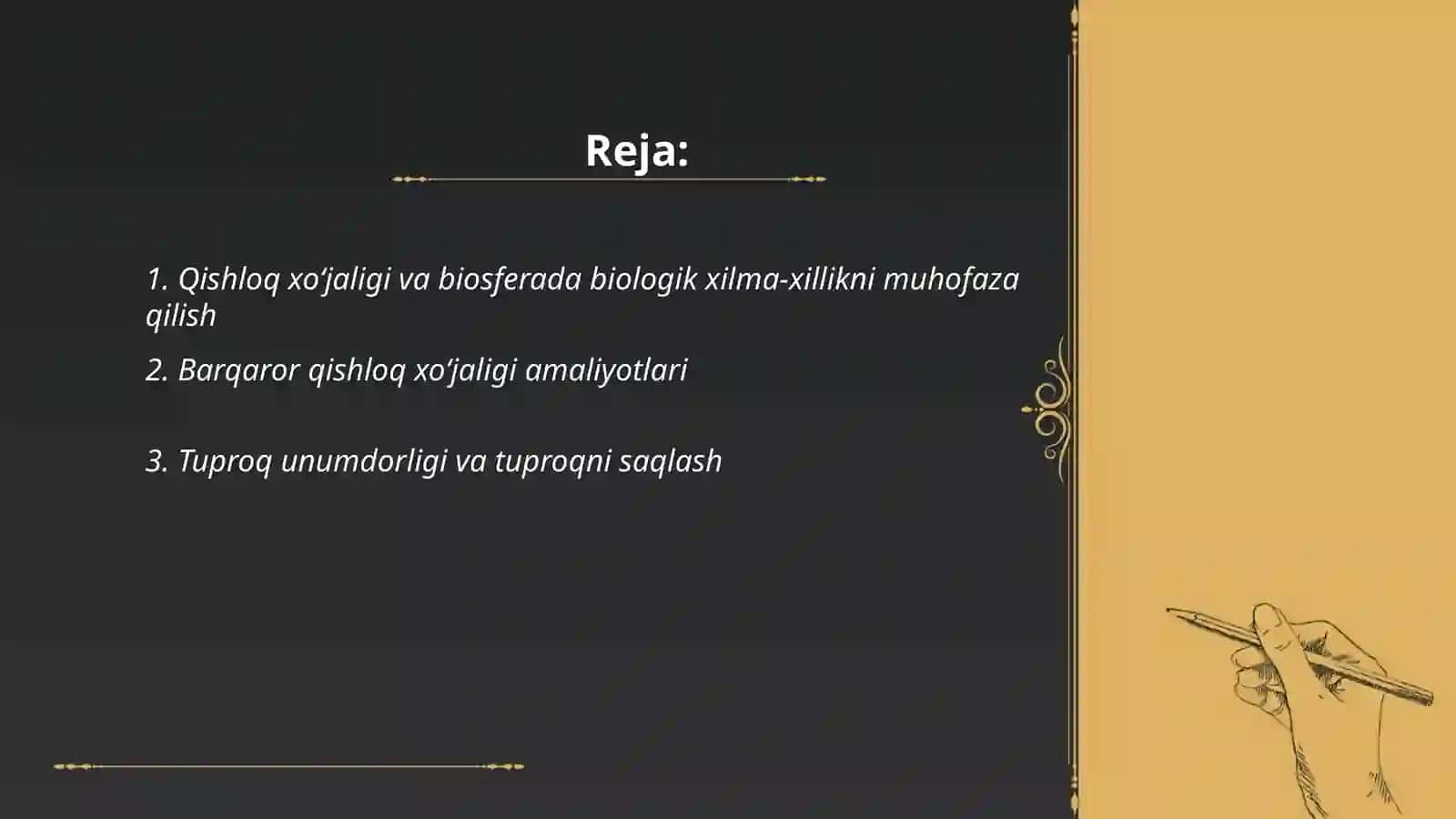 Qishloq xo‘jaligi va biosfera 2