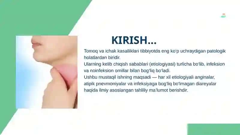 Tomoq va ichak kasalliklari tibbiyotida 2