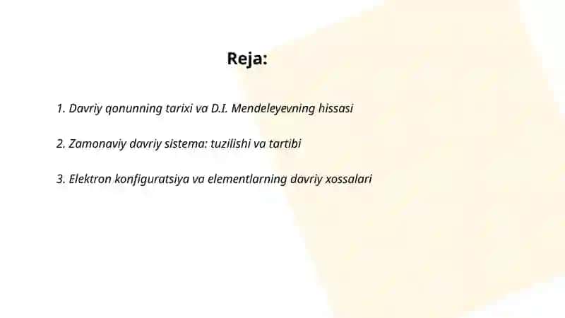 Davriy qonun va davriy sistema 2