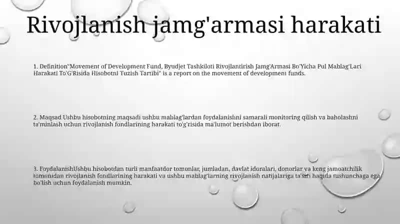 Pul Mablag'Lari Harakati To'G'Risida Hisobot 2