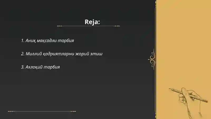 Shaxsni tarbiyalashning asosiy yo'nalishlari 2
