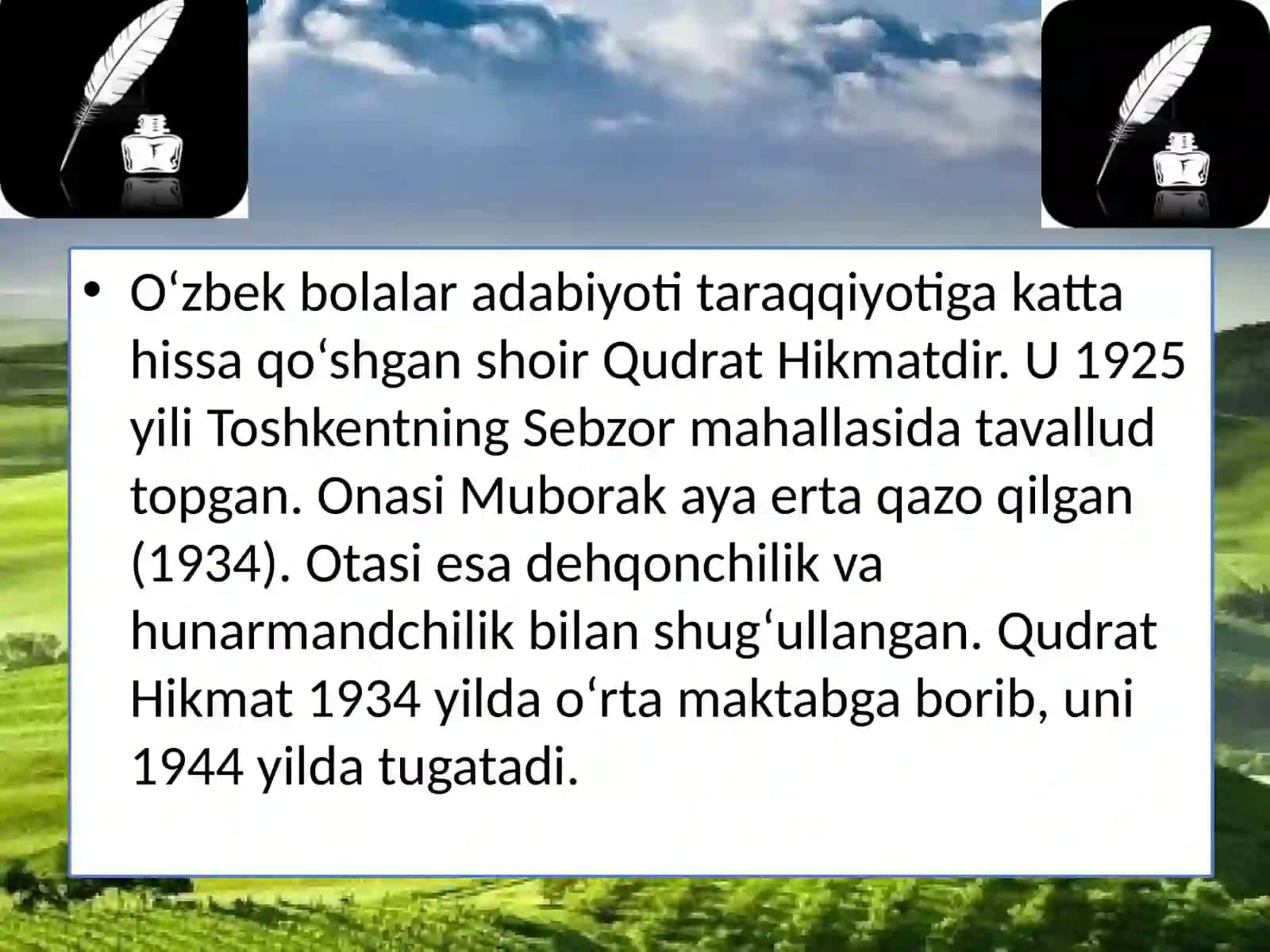 QudratHikmatninghayotivaijodi 2
