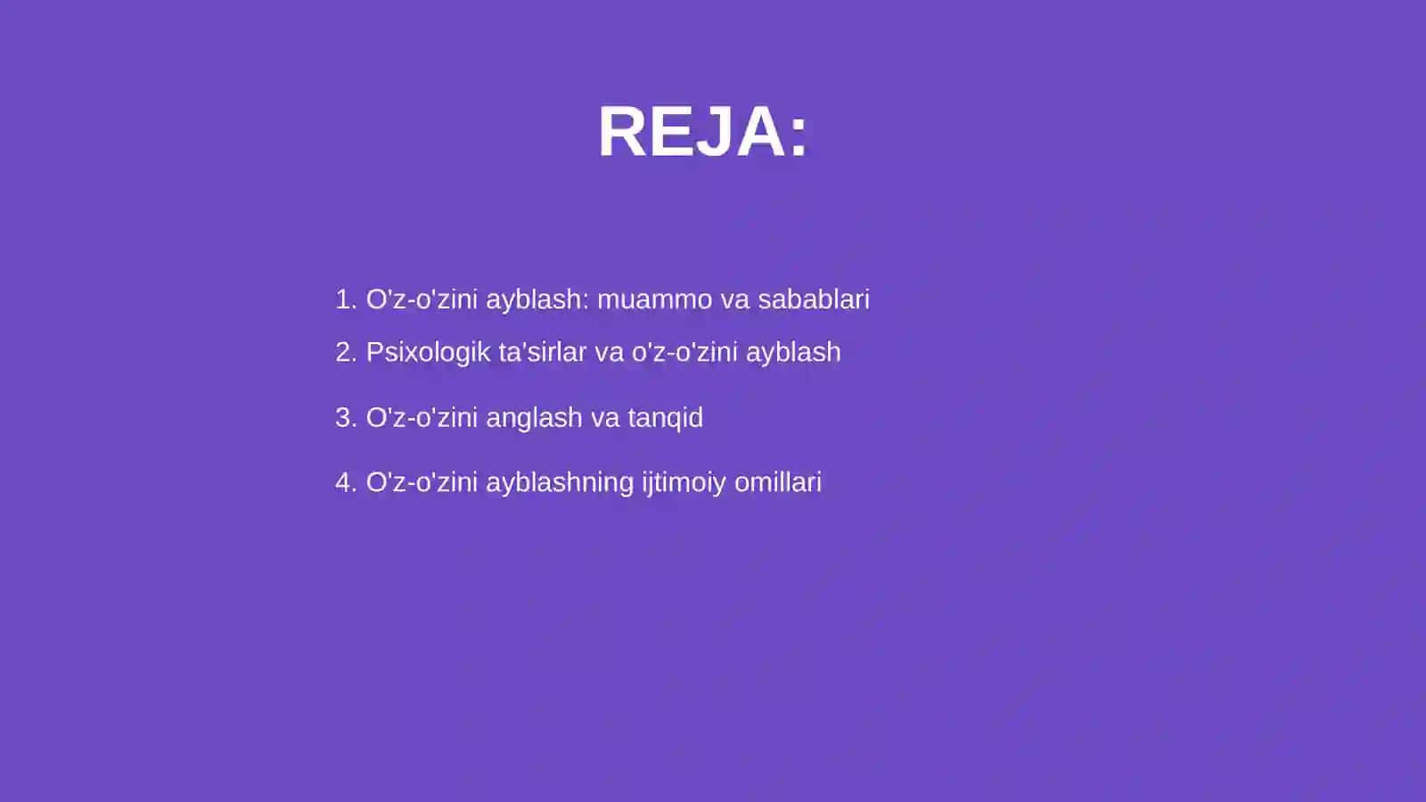 O'z o'zini ayblash konsultatsiya 2