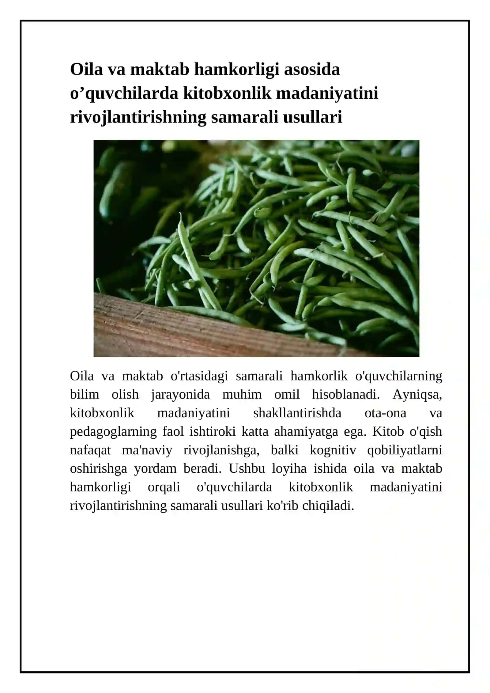 O'quvchilarda kitobxonlik madaniyatini rivojlantirishning samarali usullari 2