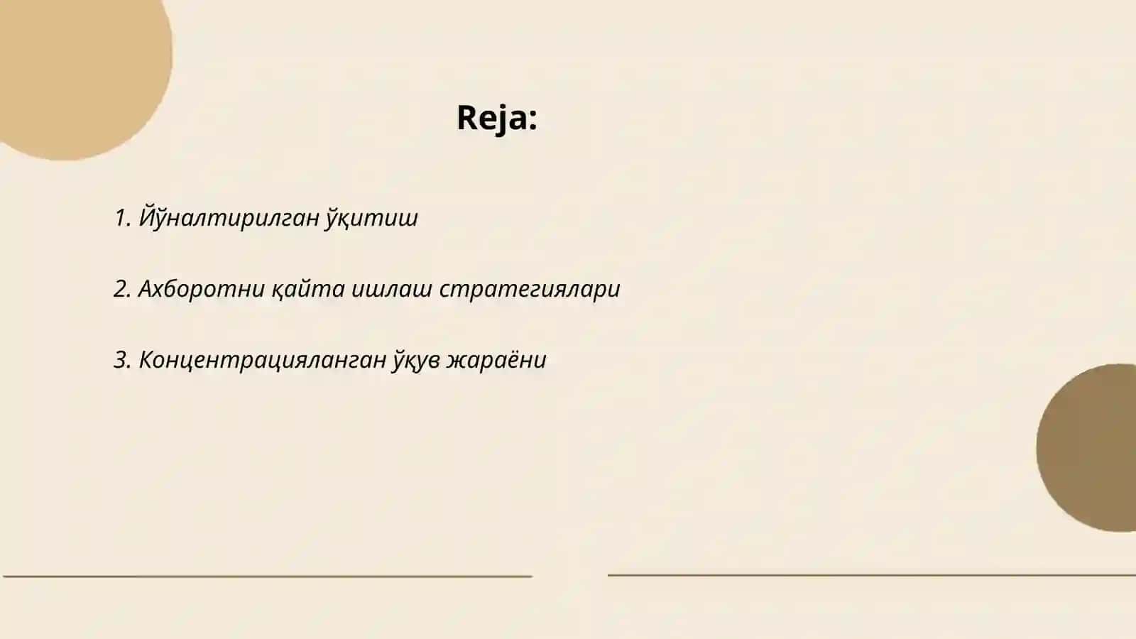 Йўналтирилган ўқитиш 2