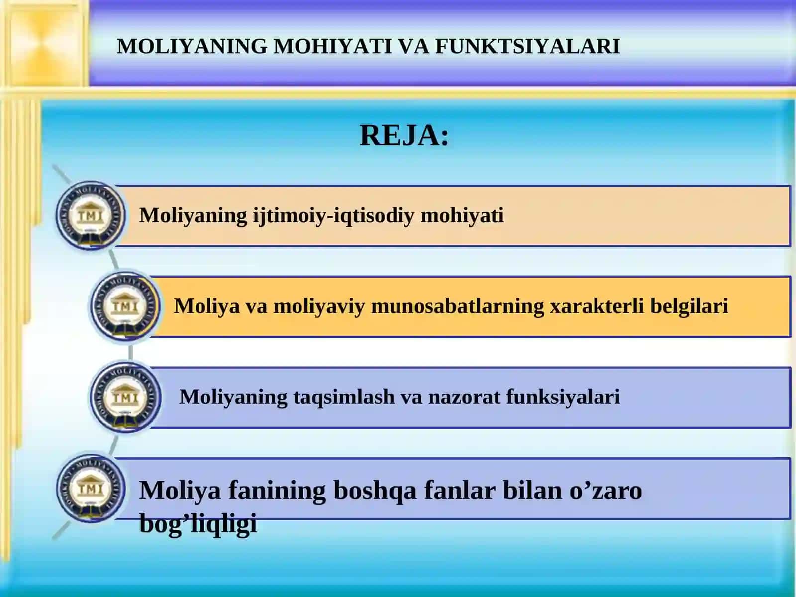 MOLIYANING MOHIYATI VA FUNKTSIYALARI 2