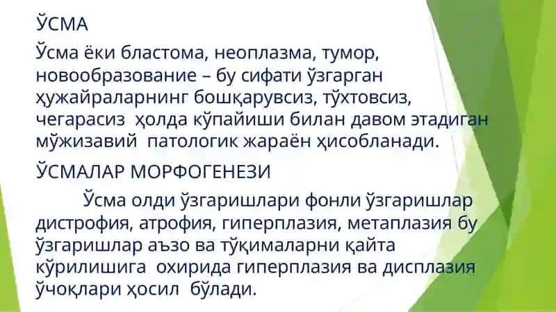 Kanserogen agentlar va ularning hujayralar bilan oʻzaro taʼsiri. Oʻsma immuniteti 2