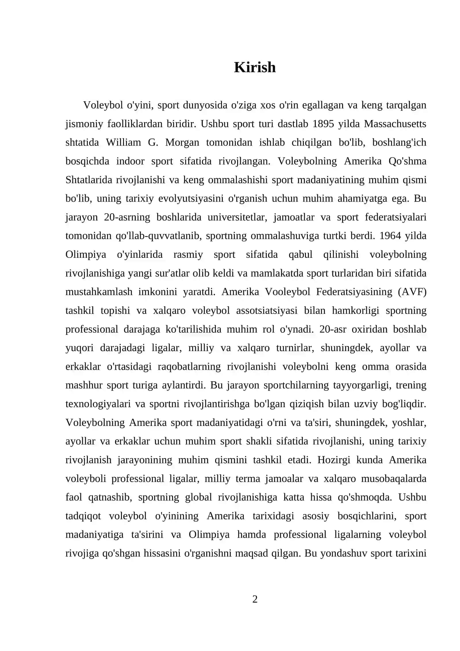 VOLEYBOL O`YININING AMERIKADA RIVOJLANISH TARIXI 2