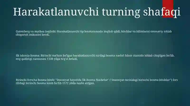 Insoniyat Hayotida Ilk Bosma Nashrlar 2