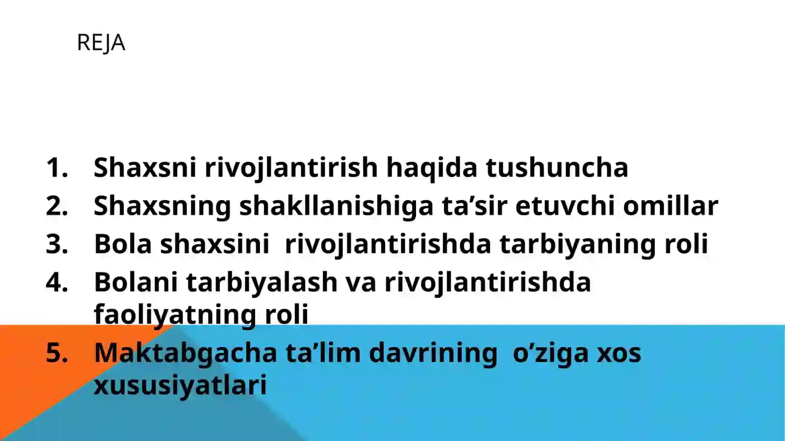 MAKTABGACHA YOSHDAGI BOLALARNING RIVOJLANISHI VA TA'LIM TARBIYASINING ÓZIGA XOSLIGI 2