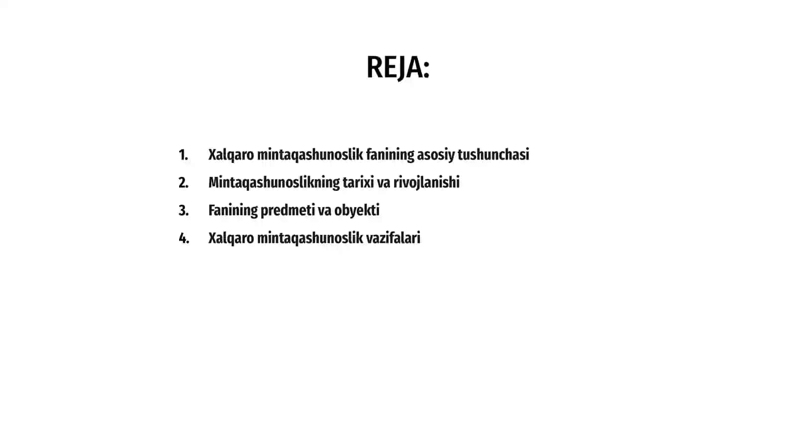Xalqaro mintaqashunoslik fanining tushunchasi, predmeti hamda vazifalari 2