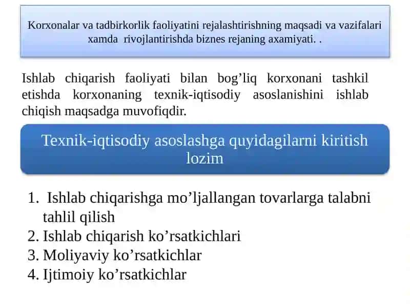 Ishlab chiqarish faoliyati 2