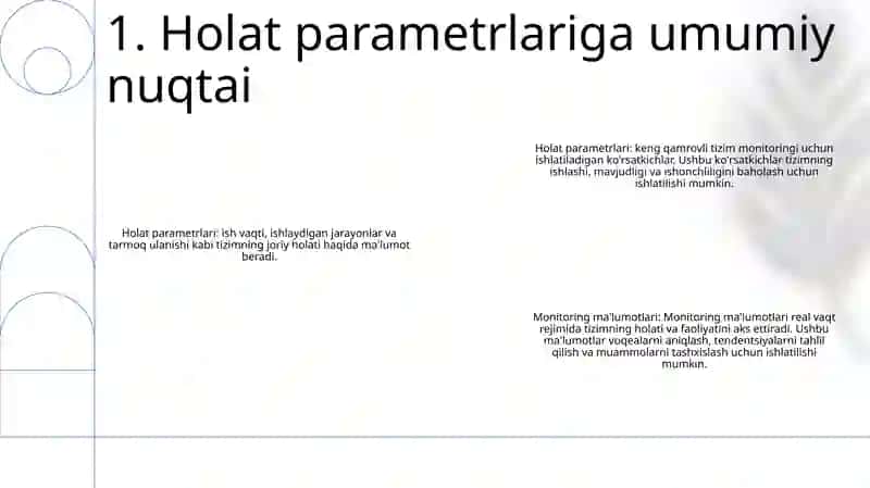 Holat Parametrlari 2