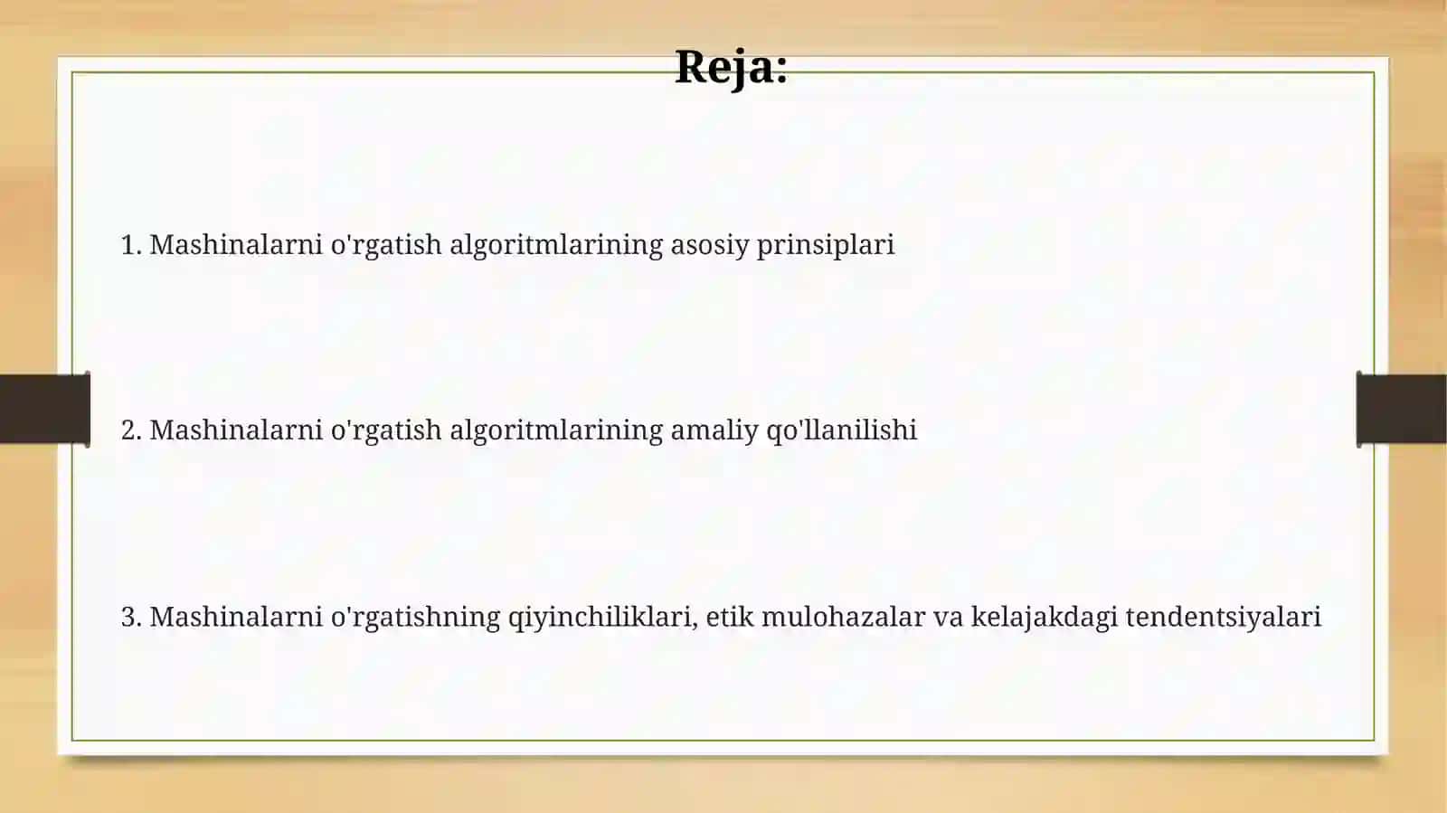 Mashinalarni o'rgatish algoritmlarining ishlash prinsiplari va amaliy qo' llanilishi 2
