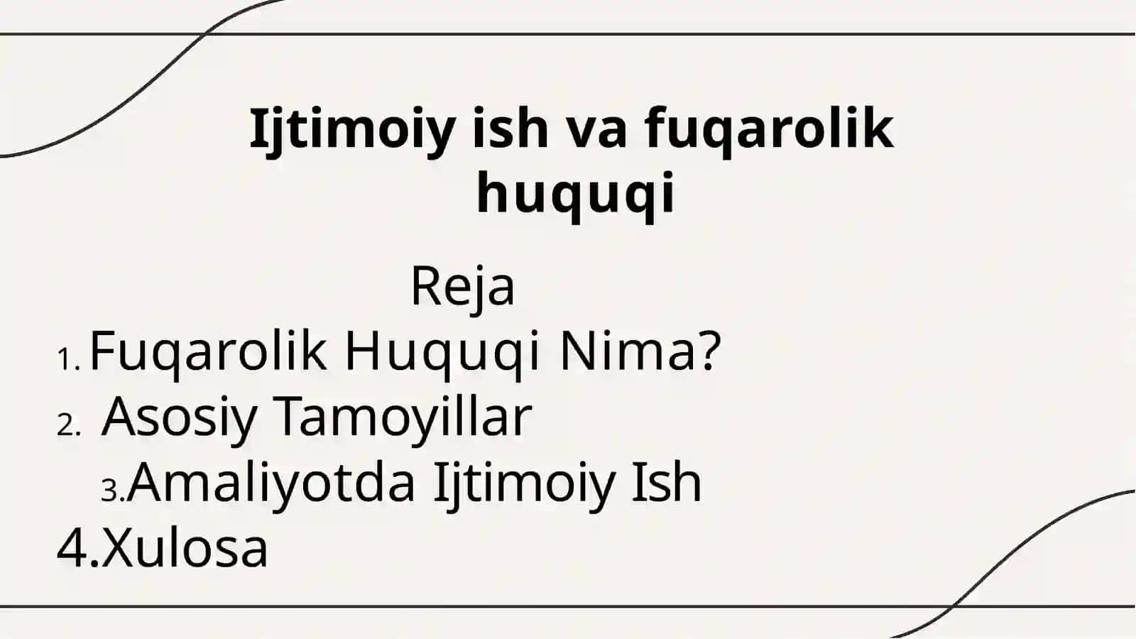 Slayd: Fuqarolik Huquqi Nima? 2
