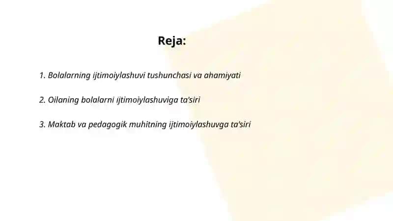 Bolalarning ijtimoiylashuvi va sotsiologik nazariyalar 2
