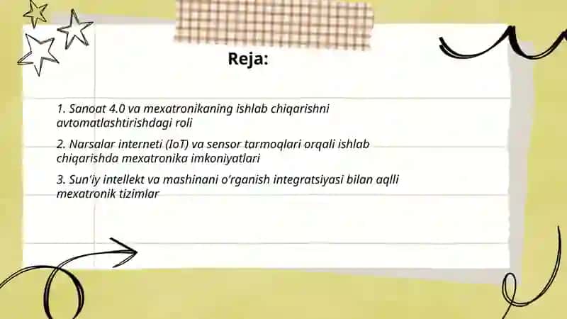 Ishlab chiqarishni avtomatlashtirish mexatronikaning istiqbollari 2