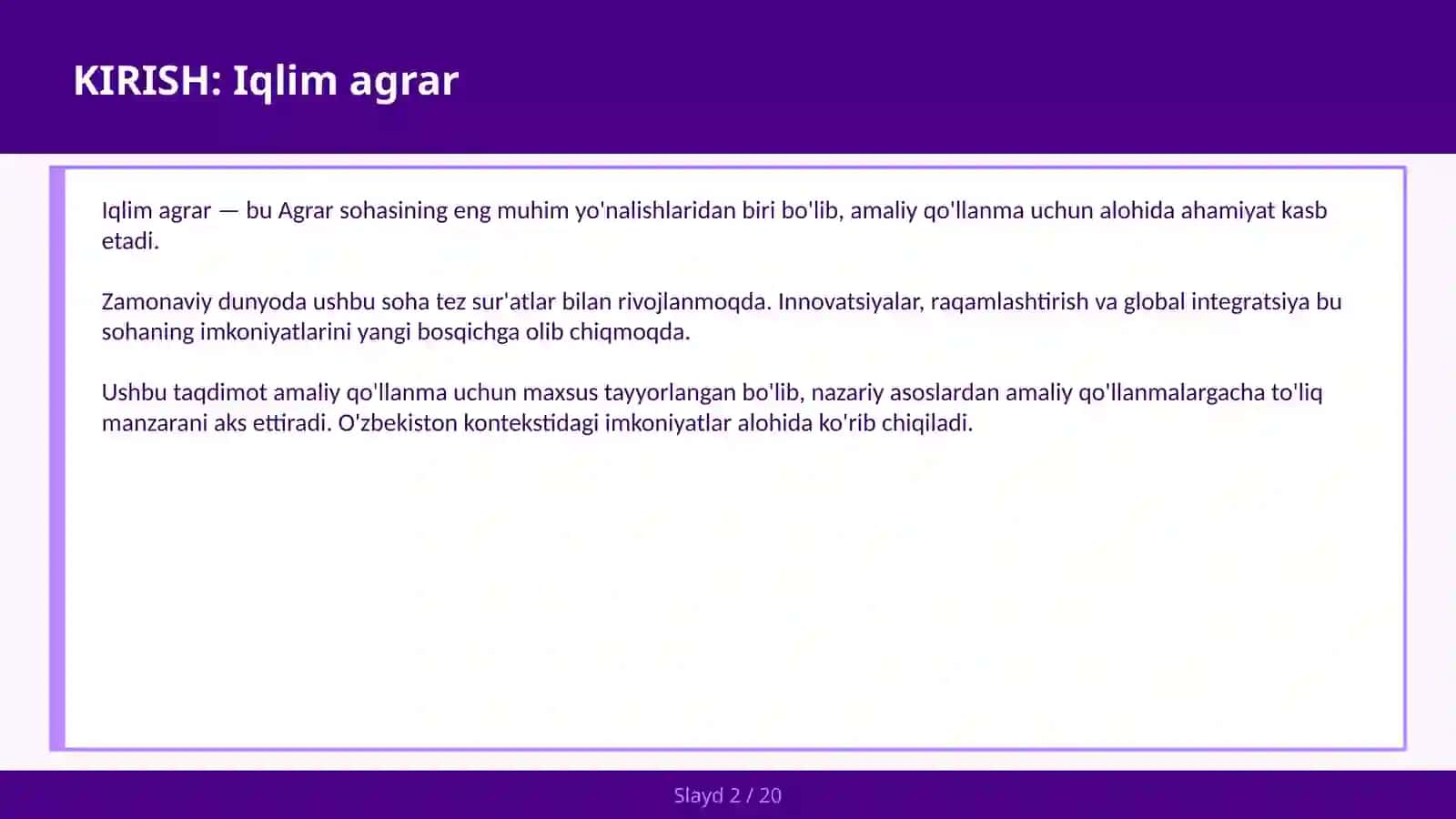 Iqlim agrar 2