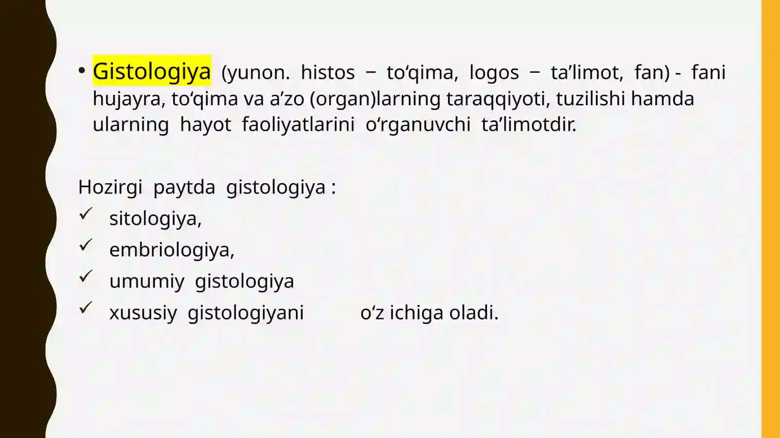 GISTOLOGIYAfanigaKIRISH 2