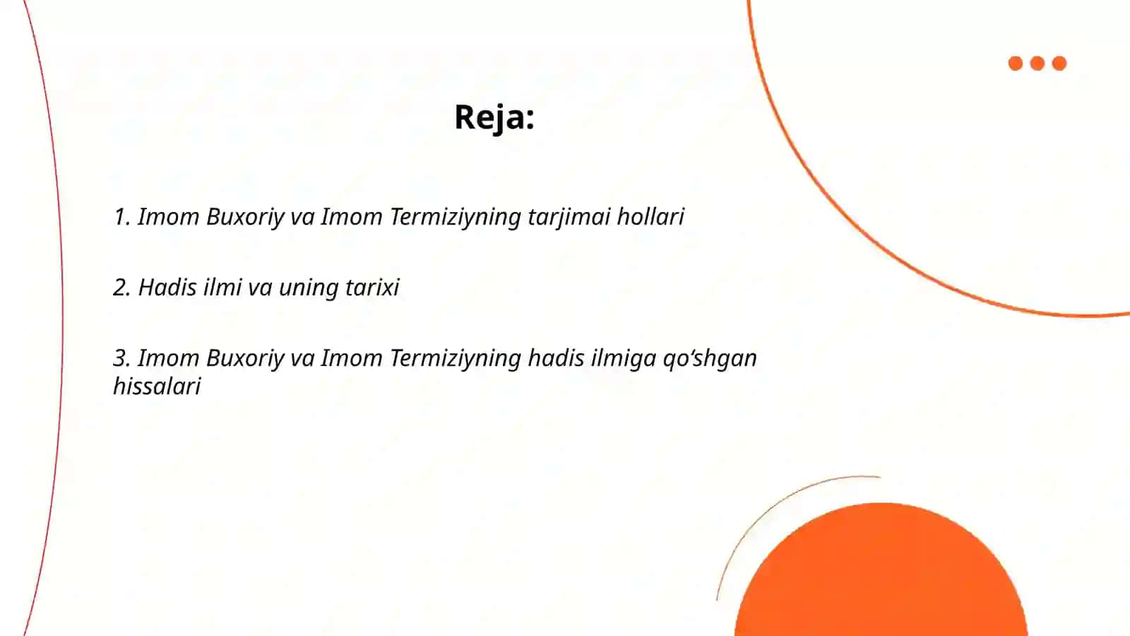 Imom Buxoriy va Imom Termiziyning hadis ilmga qoʻshgan hissalarining qiyosiy tahlili 2