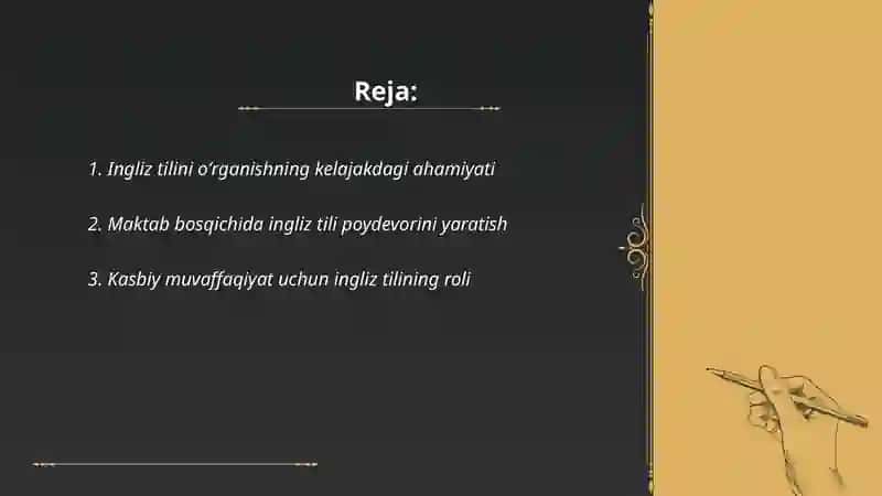 Ingliz tili -kelajak uchun poydevor 2