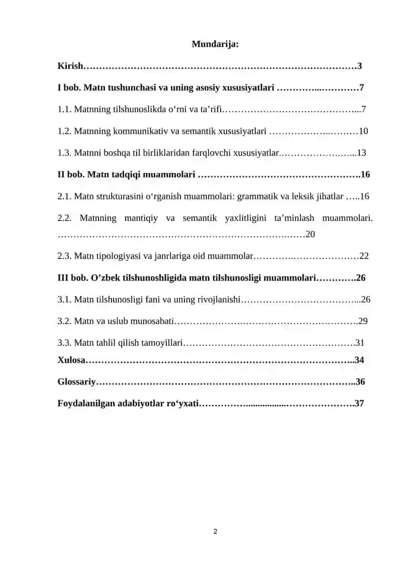 Matn va uning tadqiqi muammolari. 2