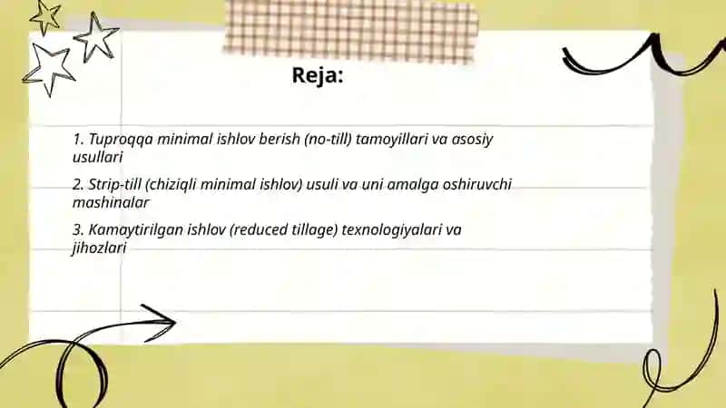 Tuproqqa minimal ishlov berish usullari va ularni amalga oshiruvchi mashinalar 2