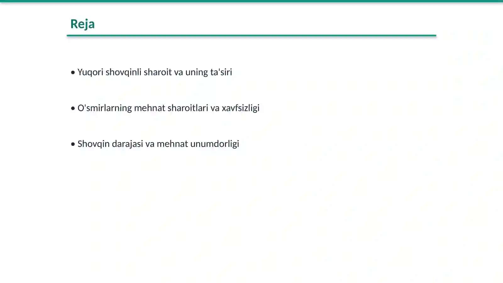 Yuqori shovqinli sharoitda ishlovchi o'smirlarning mehnat sharoitini o'rganish 2
