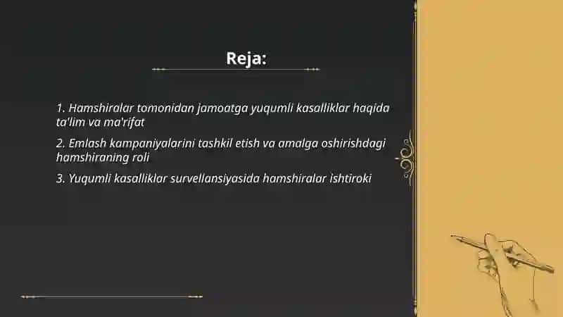 Yuqumli kasalliklarni oldini olishda hamshiraning o`rni 2