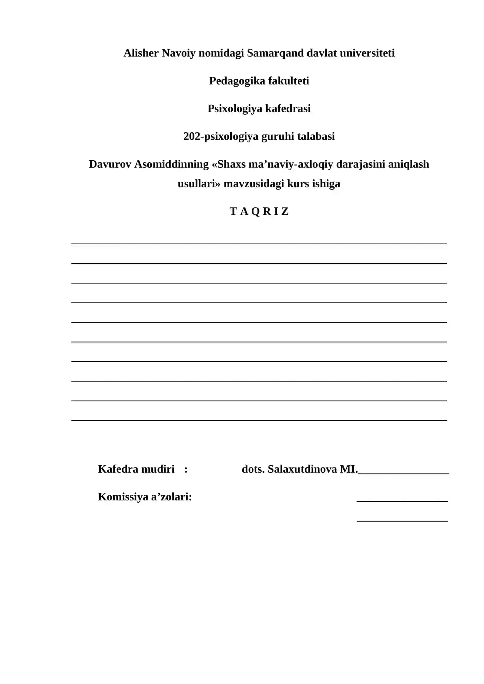 SHAXS MA’NAVIY-AXLOQIY DARAJASINI ANIQLASH USULLARI 2
