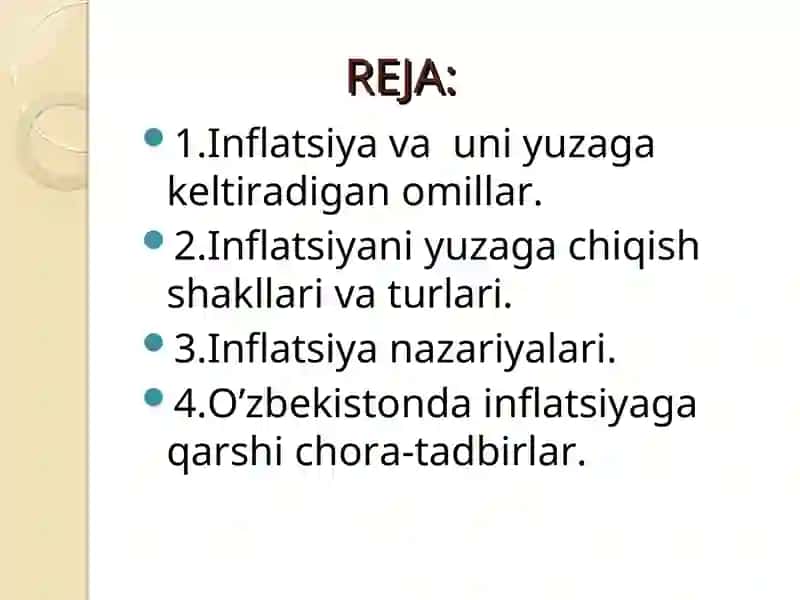 Inflatsiya va uning namoyon bo'lish sabablari 2