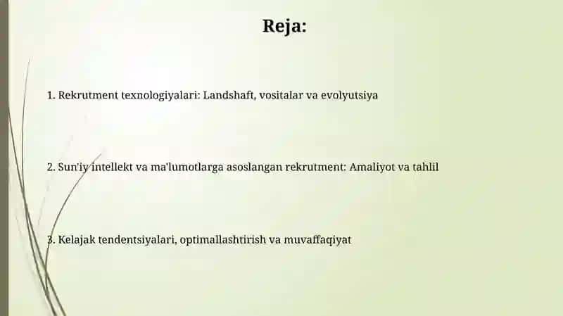 Rekrutment texnologiyasi vа vositаlаri 2
