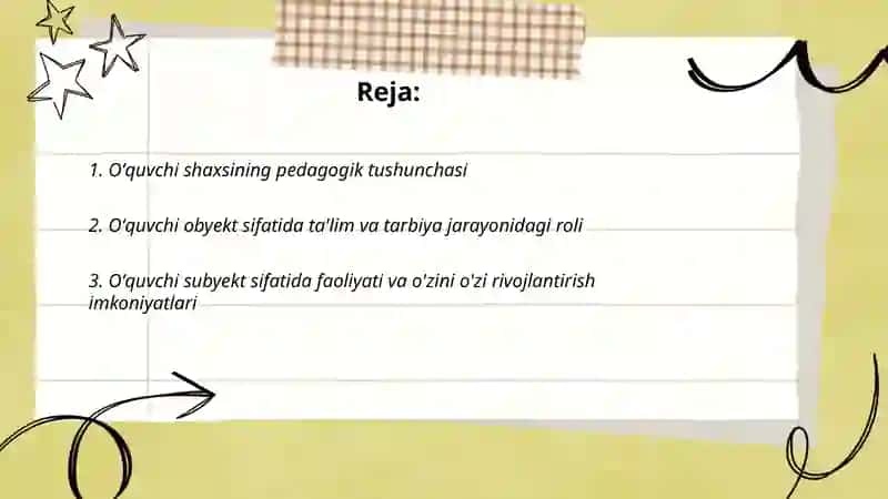 Oʻquvchi shaxsi, obyekt tarbiyaning obyekti va subyekti sifatida 2