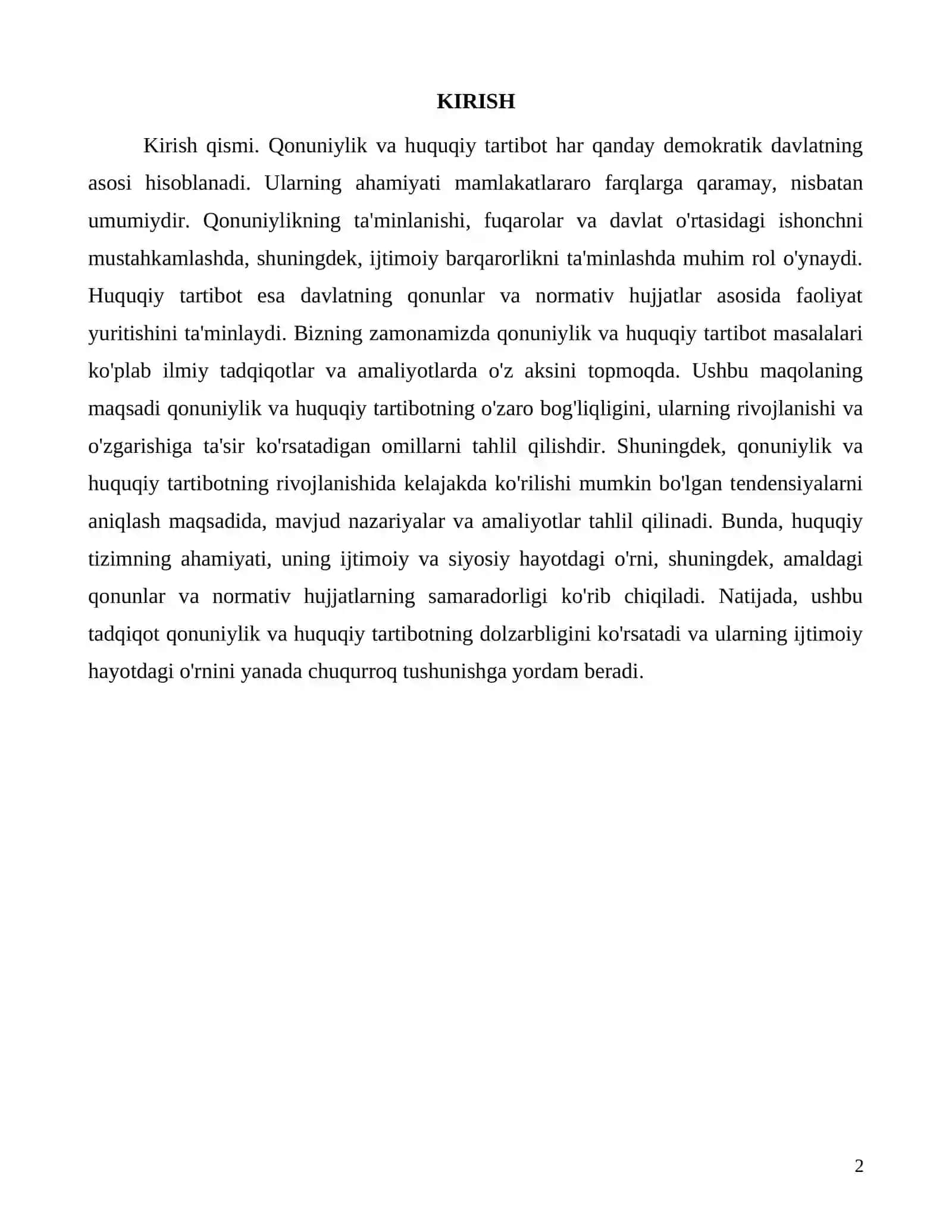 Qonuniylik va huquqiy tartibotning asosiy jihatlari 2