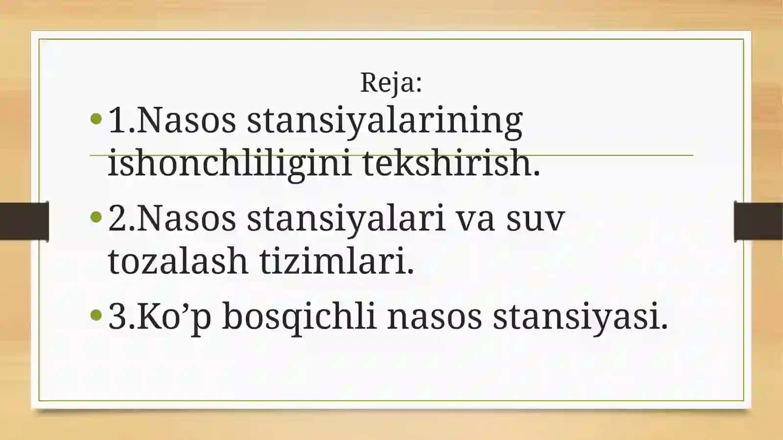 NASOS STANSIYALAR ISHONCHLILIGI 2