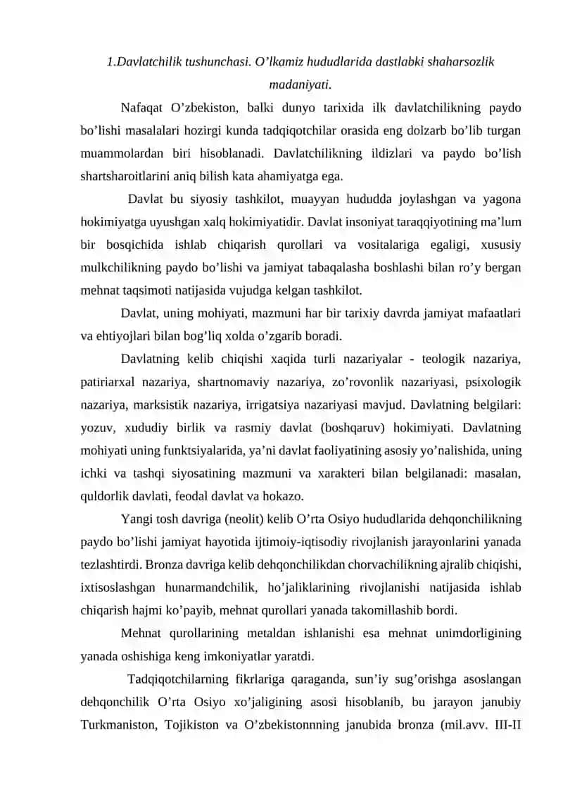 O’zbek davlatchiligining shakllanishi va taraqqiyot bosqichlari 2