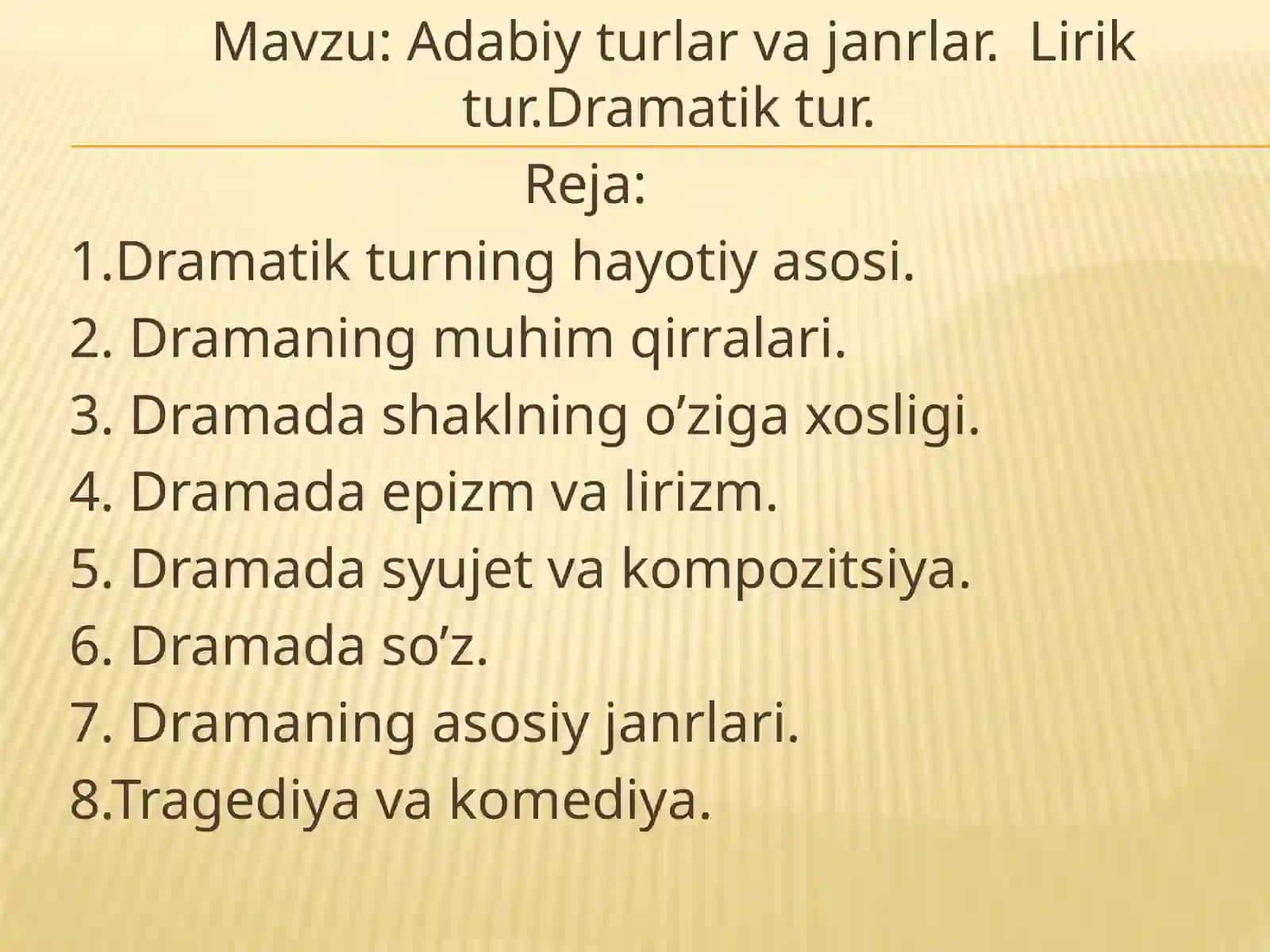 Adabiyturlarvajanrlar.Liriktur.Dramatiktur 2