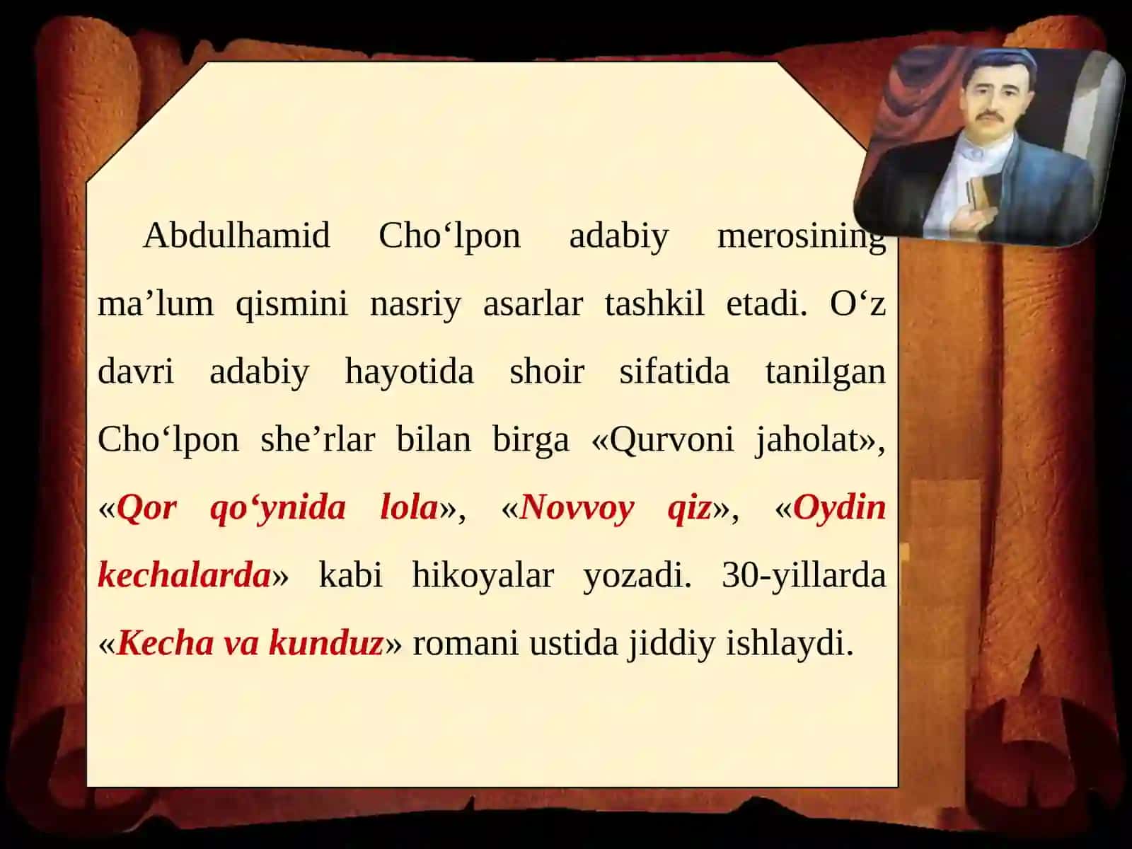 Abdulhamid Cho‘lpon «KECHA VA KUNDUZ» ROMANI HAQIDA 2