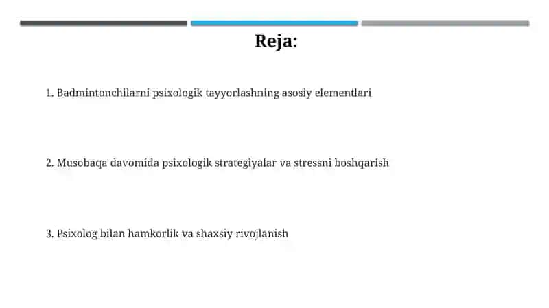 Badmintonchilarni psixologik tayorgarlik 2
