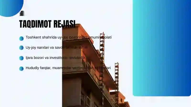 Uy-joy bozori holati tahlili Toshkent shahri misolida 2