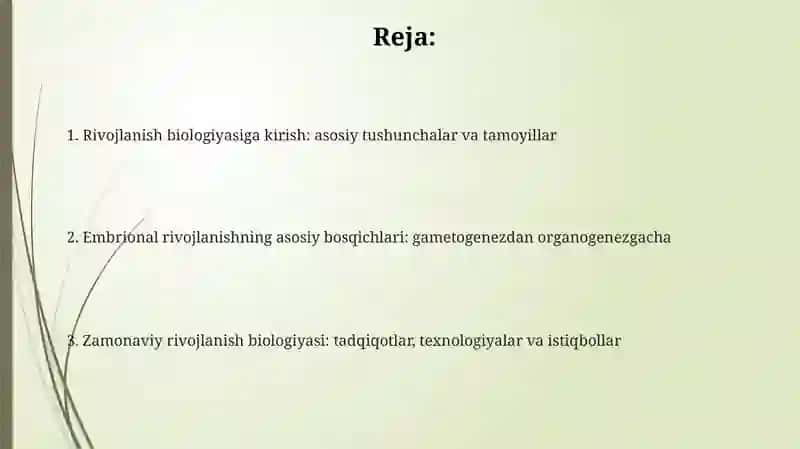Rivojlanish biologiyasi 2