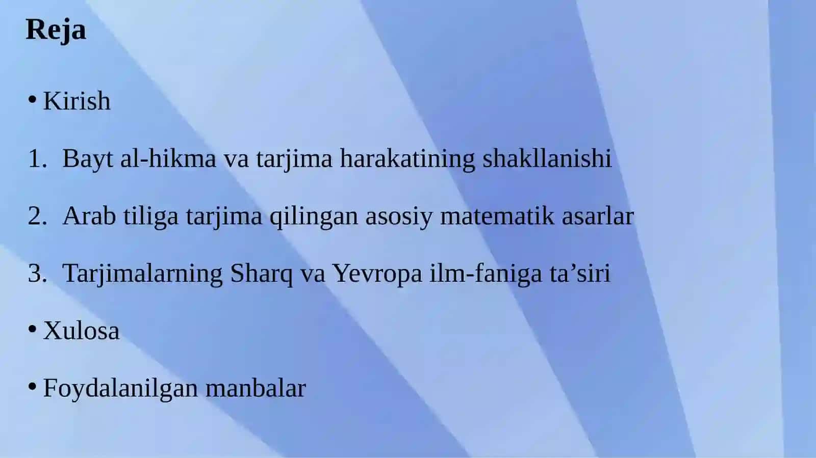 Bayt al-hikmada arab tiliga tarjima qilingan matematikaga oid asarlar 2