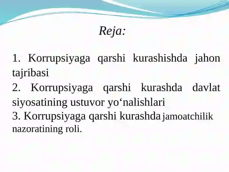 Korrupsiyaga qarshi kurashish mehanizmlari 2